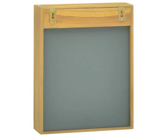 Dulap cu oglindă, 30x10x40 cm, lemn masiv de tec, 4 image