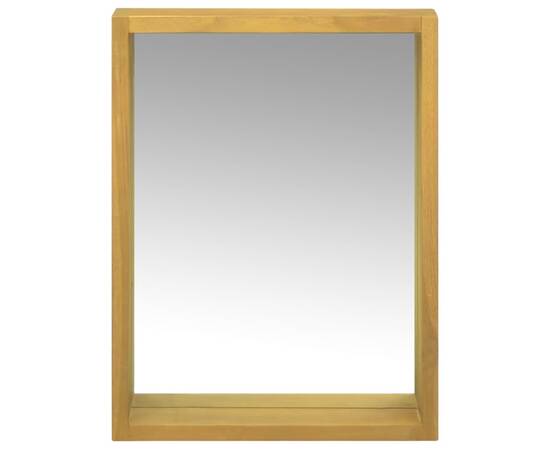 Dulap cu oglindă, 30x10x40 cm, lemn masiv de tec, 2 image
