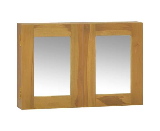 Dulap cu oglindă, 60x10x40 cm, lemn masiv de tec