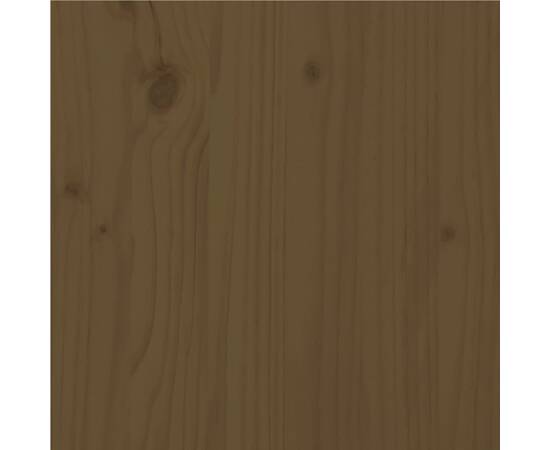 Cadru de pat, maro miere, 100x200 cm, lemn masiv, 7 image