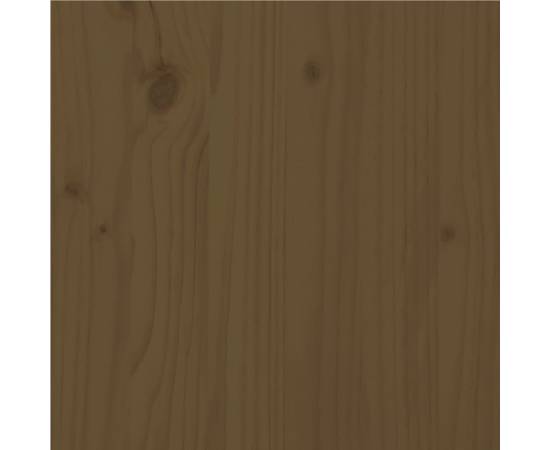 Cadru de pat, maro miere, 140x200 cm, lemn masiv de pin, 7 image