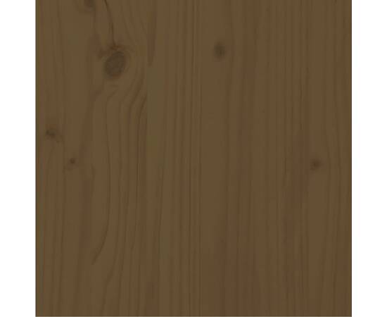 Cadru de pat, maro miere, 90x200 cm, lemn masiv de pin, 7 image