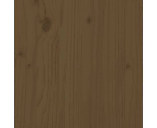 Cadru de pat small double 4ft,maro miere,120x190 cm, lemn masiv, 7 image