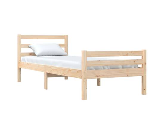 Cadru de pat, 100x200 cm, lemn masiv de stejar, 3 image