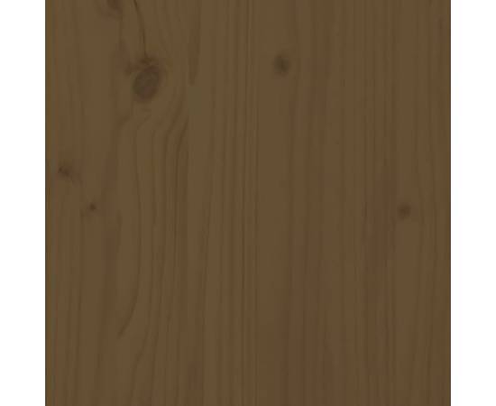 Cadru de pat, maro miere, 140x190 cm, lemn masiv, 8 image