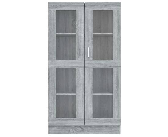 Dulap vitrină, gri sonoma, 82,5x30,5x150 cm, lemn prelucrat, 3 image