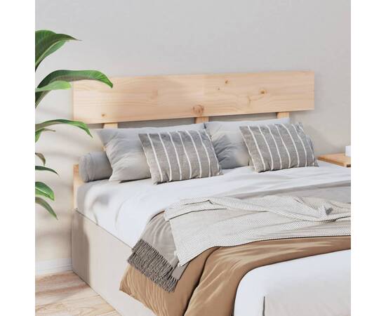 Tăblie de pat, 124x3x81 cm, lemn masiv de pin, 4 image