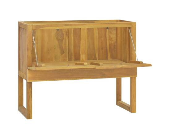 Dulap de baie, 90x45x75 cm, lemn masiv de tec, 2 image