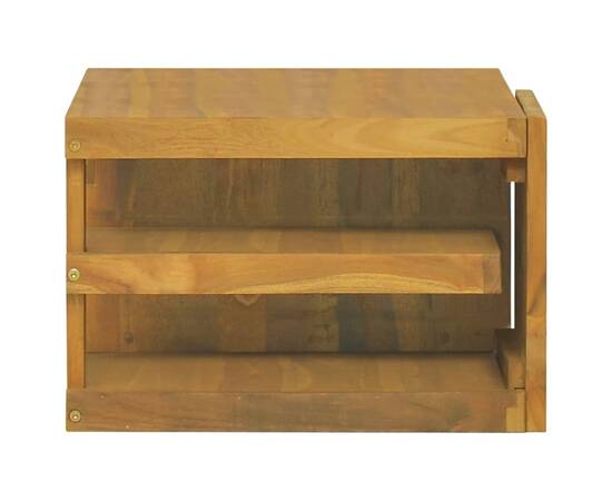 Dulap pentru baie de perete, 60x45x30 cm, lemn masiv de tec, 4 image
