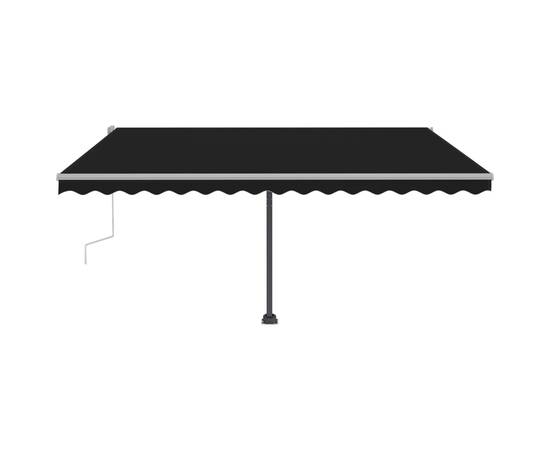 Copertină retractabilă manual cu led, antracit, 400x350 cm, 5 image