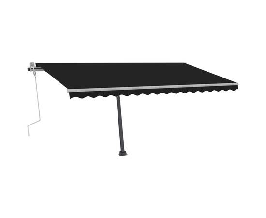 Copertină retractabilă manual cu led, antracit, 400x350 cm, 3 image