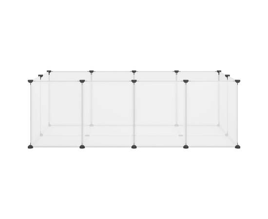 Cușcă pentru animale mici transparent 144x74x46,5 cm pp și oțel, 3 image