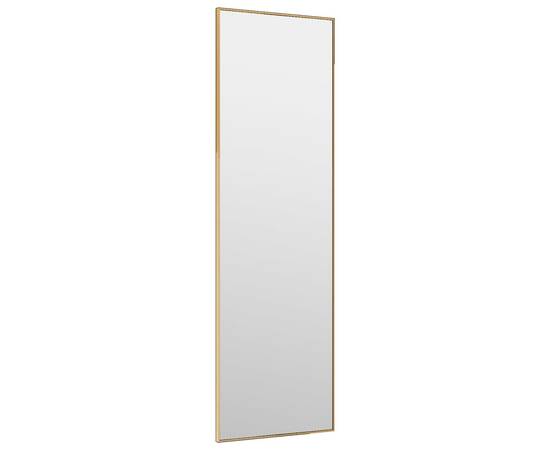 Oglindă pentru ușă, auriu, 30x100 cm, sticlă și aluminiu, 3 image