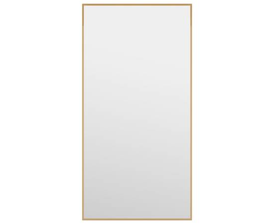 Oglindă pentru ușă, auriu, 30x60 cm, sticlă și aluminiu, 2 image