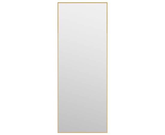 Oglindă pentru ușă, auriu, 30x80 cm, sticlă și aluminiu, 2 image