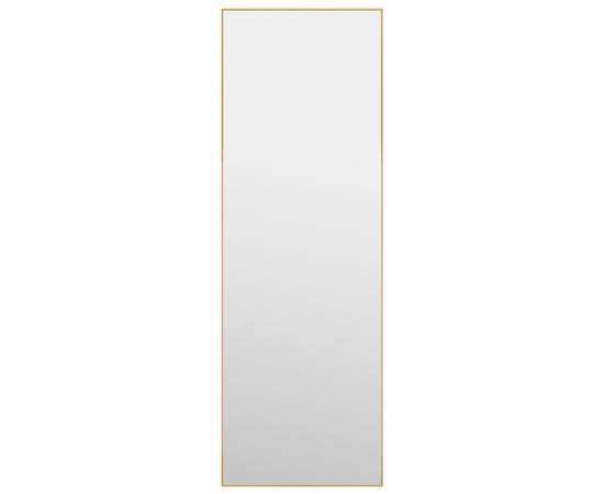 Oglindă pentru ușă, auriu, 40x100 cm, sticlă și aluminiu, 2 image