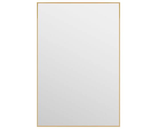 Oglindă pentru ușă, auriu, 40x60 cm, sticlă și aluminiu, 2 image