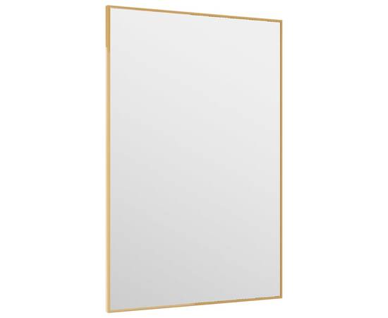 Oglindă pentru ușă, auriu, 40x60 cm, sticlă și aluminiu, 3 image