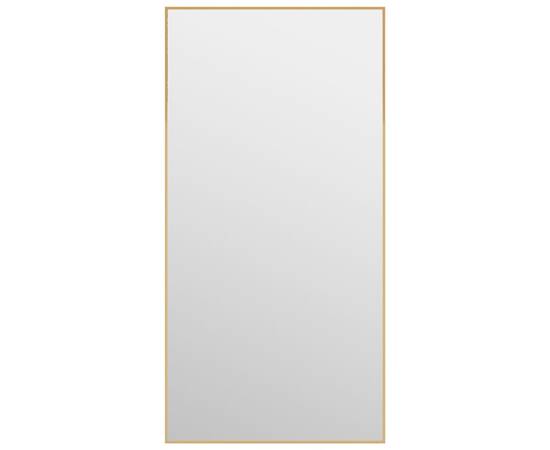 Oglindă pentru ușă, auriu, 40x80 cm, sticlă și aluminiu, 2 image