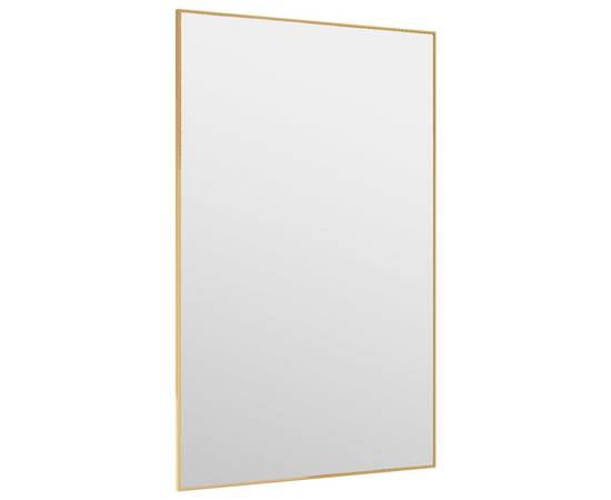 Oglindă pentru ușă, auriu, 50x80 cm, sticlă și aluminiu, 3 image