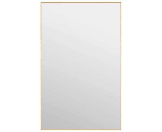 Oglindă pentru ușă, auriu, 50x80 cm, sticlă și aluminiu, 2 image