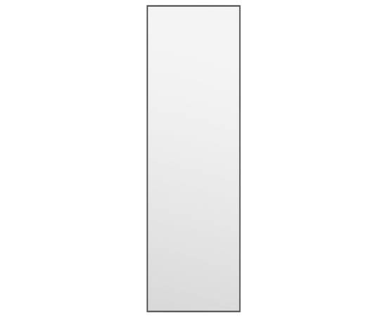 Oglindă pentru ușă, negru, 30x100 cm, sticlă și aluminiu, 2 image
