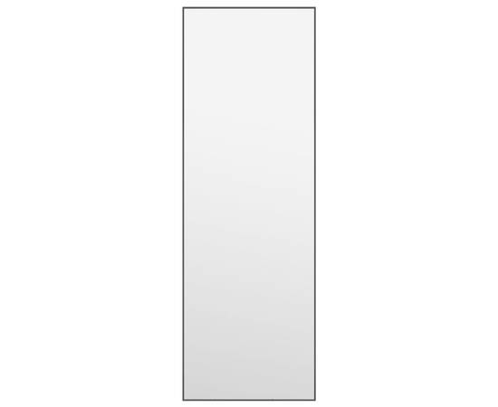 Oglindă pentru ușă, negru, 40x100 cm, sticlă și aluminiu, 2 image