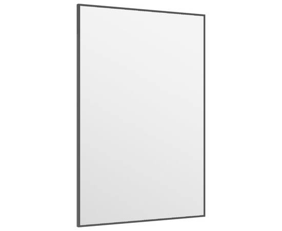 Oglindă pentru ușă, negru, 40x60 cm, sticlă și aluminiu, 3 image