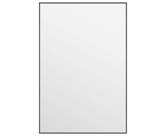 Oglindă pentru ușă, negru, 40x60 cm, sticlă și aluminiu, 2 image
