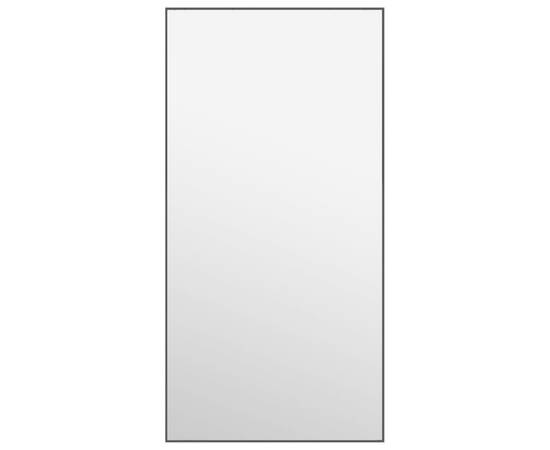 Oglindă pentru ușă, negru, 50x100 cm, sticlă și aluminiu, 2 image