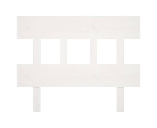 Tăblie de pat, alb, 78,5x3x81 cm, lemn masiv de pin, 3 image