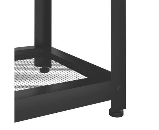 Masă laterală, gri și negru, 40x40x45 cm, mdf și fier, 5 image