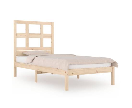 Cadru de pat, 100x200 cm, lemn masiv de pin, 2 image