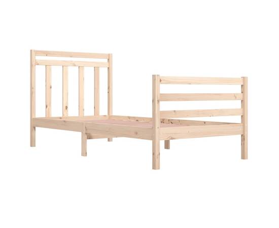 Cadru de pat, 100x200 cm, lemn masiv, 4 image