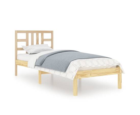 Cadru de pat, 100x200 cm, lemn masiv, 2 image
