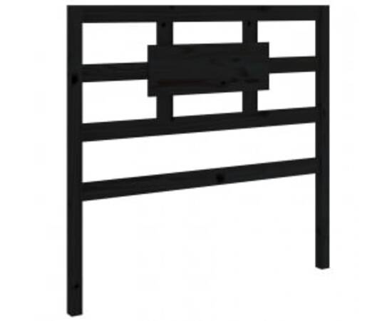 Cadru de pat, negru, 100x200 cm, lemn masiv, 6 image