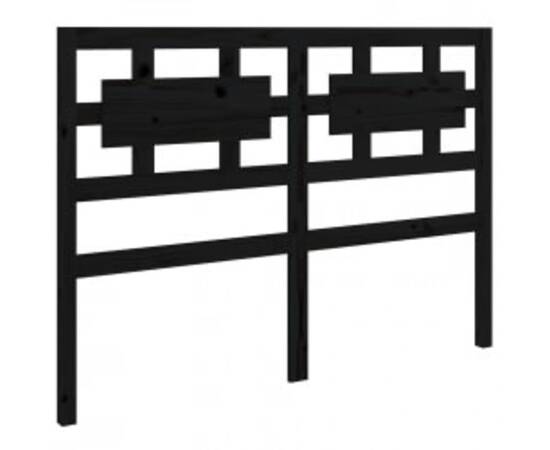 Cadru de pat, negru, 120x200 cm, lemn masiv, 6 image