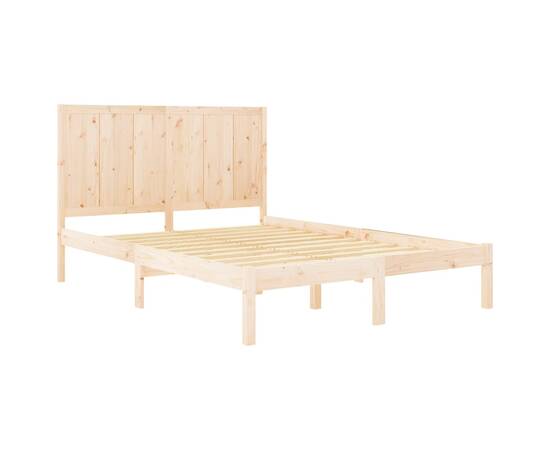 Cadru de pat, 160x200 cm, lemn masiv de pin, 4 image