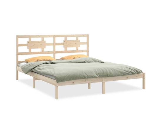 Cadru de pat, 160x200 cm, lemn masiv, 2 image