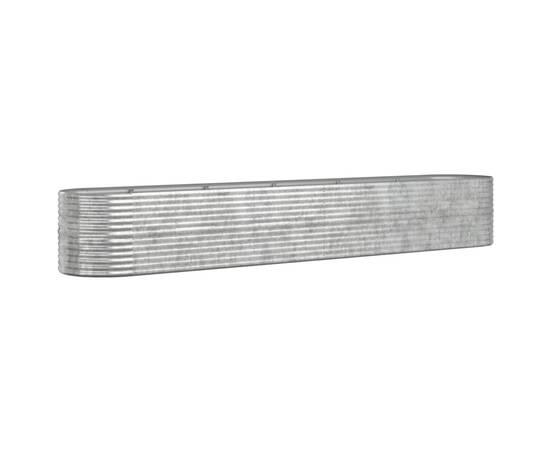 Jardinieră argintiu 440x80x68 cm oțel vopsit electrostatic, 2 image