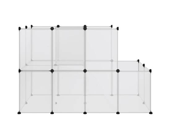 Cușcă pentru animale mici transparent 142x74x93 cm pp și oțel, 4 image