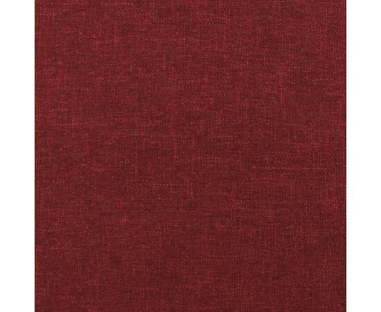 Scaun de relaxare, roșu vin, material textil, 7 image