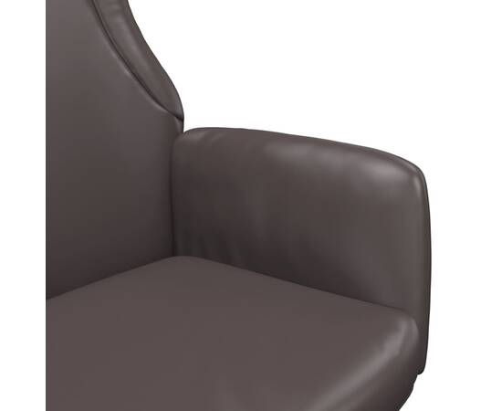 Scaun de relaxare, maro, piele ecologică, 6 image