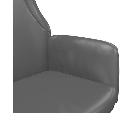 Scaun de relaxare, negru, piele ecologică, 6 image