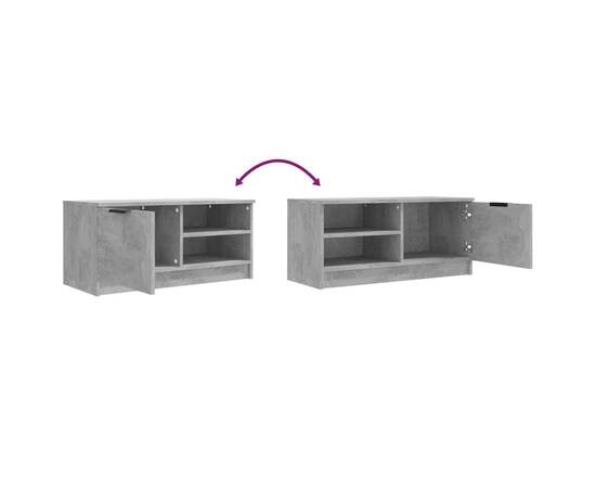 Comodă tv, 2 buc., gri beton, 80x35x36,5 cm, lemn prelucrat, 9 image