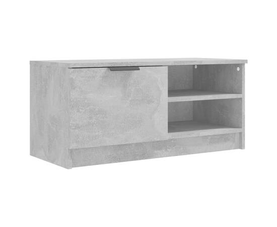 Comodă tv, gri beton, 80x35x36,5 cm, lemn prelucrat, 2 image