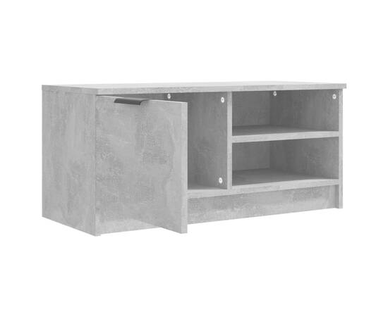 Comodă tv, gri beton, 80x35x36,5 cm, lemn prelucrat, 6 image