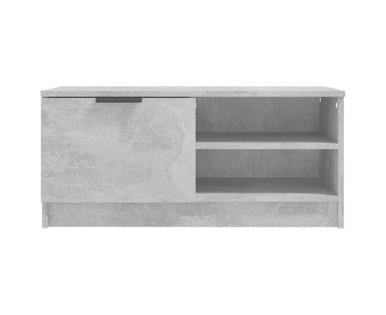 Comodă tv, gri beton, 80x35x36,5 cm, lemn prelucrat, 5 image