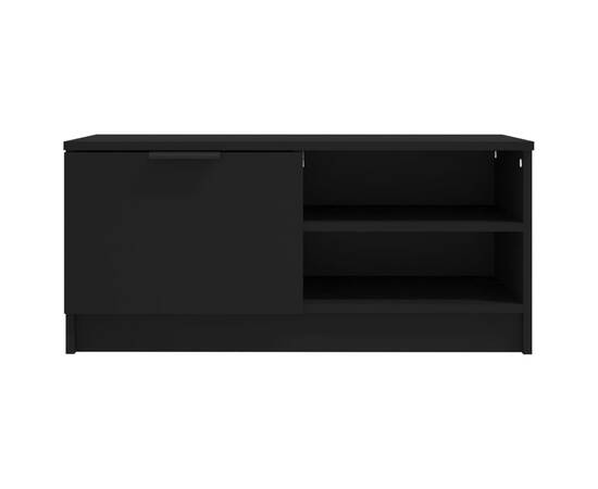 Comodă tv, negru, 80x35x36,5 cm, lemn prelucrat, 5 image