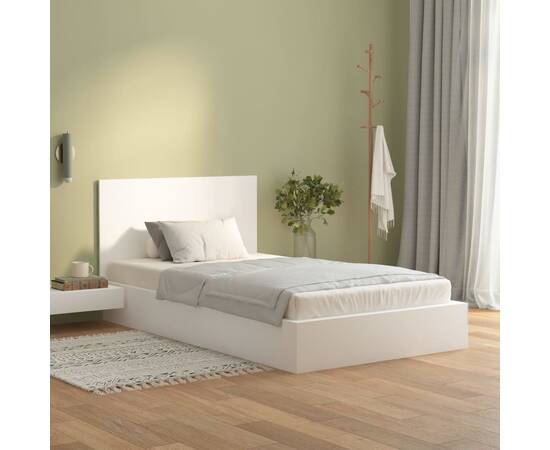 Tăblie de pat, alb, 120x1,5x80 cm, lemn prelucrat, 3 image
